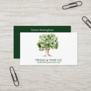 Oak Tree Logo Networking Business Card Visitenkarte