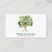 Oak Tree Logo Networking Business Card Visitenkarte (Vorderseite)