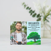 Oak Tree Logo | Tree Trimming Service Marketing Postkarte (Stehend Vorderseite)