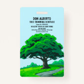 Oak Tree Logo | Tree Trimming Services Employee Ausweis (Rückseite)