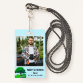 Oak Tree Logo | Tree Trimming Services Employee Ausweis (Vorderseite mit Schlüsselband)