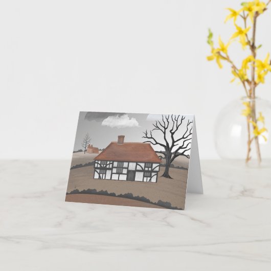 Oak Tree Manor Karte (Gelbe Blume)