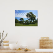 Oak Tree & Meadow Landschaft Foto Poster (Küche)