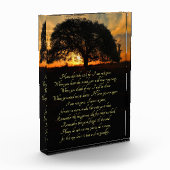 Oak Tree Memorial Tribute Gedicht Fotoblock (Links)