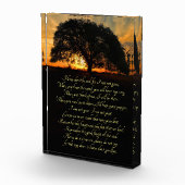 Oak Tree Memorial Tribute Gedicht Fotoblock (Rechts)