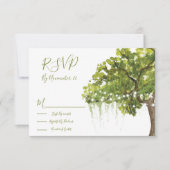 Oak Tree Moss Lichter Antwortkarten UAWG RSVP Karte (Vorderseite)