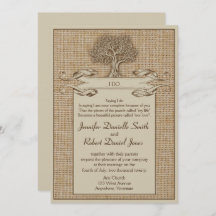 Oak Tree on Burlap Wedding