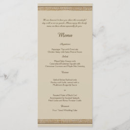 Oak Tree on Burlap Wedding Menu Menükarte