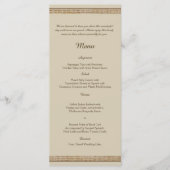 Oak Tree on Burlap Wedding Menu Menükarte (Vorderseite)