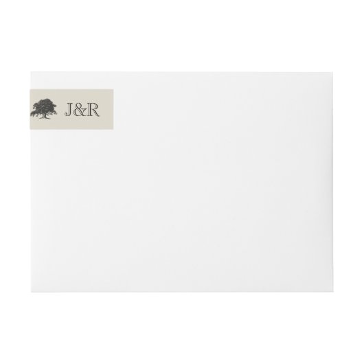 Oak Tree Plantation Gold Wedding Wrap rund um Labe (Vorderseite)