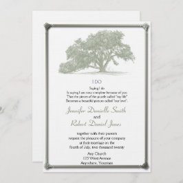 Oak Tree Plantation Hochzeitseinladung Einladung
