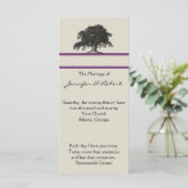 Oak Tree Plantation im Lila Hochzeitsprogramm Programm (Stehend Vorderseite)