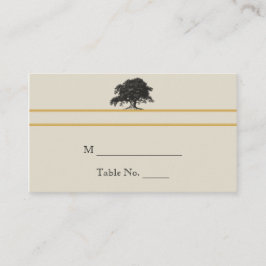 Oak Tree Plantation in Gold Hochzeiten Platzkarten