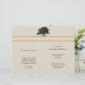 Oak Tree Plantation in Gold Wedding Program (Stehend Vorderseite)
