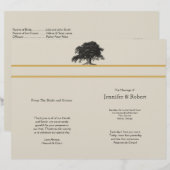 Oak Tree Plantation in Gold Wedding Program (Vorne/Hinten)