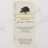 Oak Tree Plantation in Gold Wedding Program Programm (Vorne/Hinten)