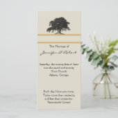 Oak Tree Plantation in Gold Wedding Program Programm (Stehend Vorderseite)