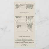 Oak Tree Plantation in Green Wedding Program Programm (Rückseite)