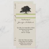 Oak Tree Plantation in Green Wedding Program Programm (Vorne/Hinten)