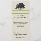 Oak Tree Plantation in Green Wedding Program Programm (Vorderseite)