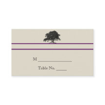 Oak Tree Plantation in Lila Hochzeiten Platzkarten