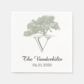 Oak Tree Plantation Wedding Napkin Serviette (Vorderseite)