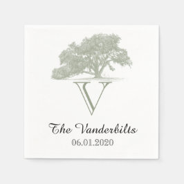 Oak Tree Plantation Wedding Napkin Serviette