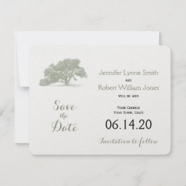 Oak Tree Plantation Wedding Save the Date
