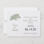 Oak Tree Plantation Wedding Save the Date (Vorderseite)