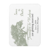 Oak Tree Plantation Wedding Save the Date Magnet (Vertikal)