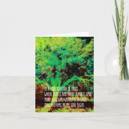 Oak Tree Poetry Alle Gelegenheiten Karte (Vorderseite)
