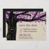 Oak Tree Save the Date Card (Vorne/Hinten)