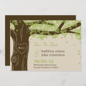 Oak Tree Save the Date Card (Vorne/Hinten)