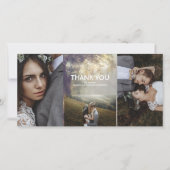 Oak Tree String Lights Rustic Wedding Vielen Dank Dankeskarte (Vorderseite)