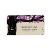 Oak Tree Wedding Address Labels Adressaufkleber (Vorne)