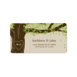 Oak Tree Wedding Address Labels Adressaufkleber