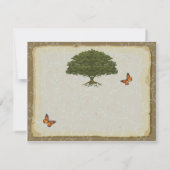 Oak Tree Wedding Matching UAWG RSVP Karte (Rückseite)