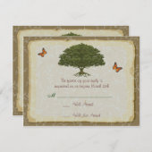 Oak Tree Wedding Matching UAWG RSVP Karte (Vorne/Hinten)