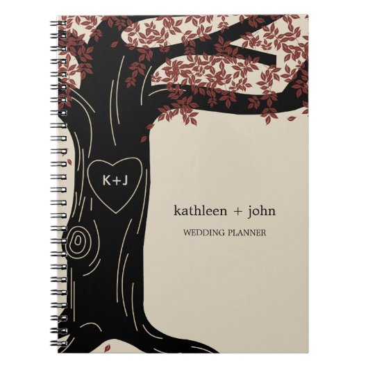 Oak Tree Wedding Planner Notebook - Red Notizblock (Vorderseite)