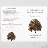Oak Tree Wedding Program (Vorderseite)