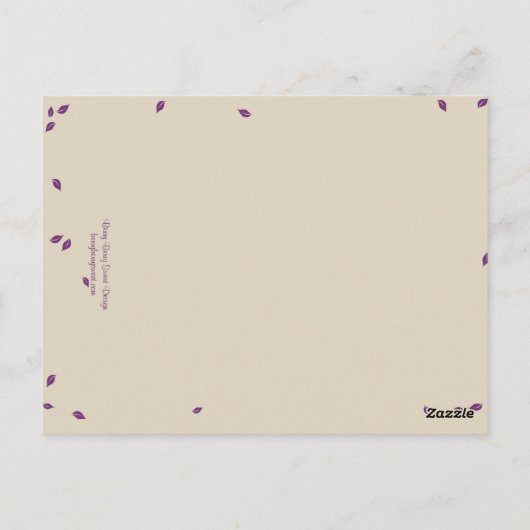 Oak Tree Wedding Tischnummer Card (Rückseite)