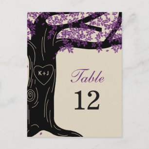 Oak Tree Wedding Tischnummer Card