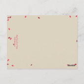 Oak Tree Wedding Tischnummer Card - Fuchsia (Rückseite)