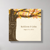 Oak Tree Wrapped Canvas Art - Orange Leinwanddruck (Vorderseite)