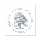 Oak Tree Zuhause Address Self-Inking Briefmarke Permastempel (Design)