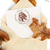 Oak Tree Zuhause-Adresse Gummistempel