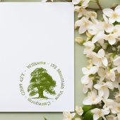 Oak Tree Zuhause-Adresse Gummistempel