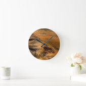 Oak Wood Round Wall Clock Runde Wanduhr (Zuhause)