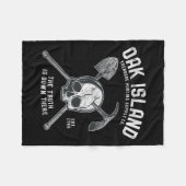 Oak Wood Skull Island Vintag Skull Templar Treasu Fleecedecke (Vorderseite (Horizontal))