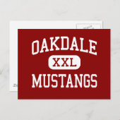 Oakdale - Mustangs - Hoch - Oakdale Kalifornien Postkarte (Vorne/Hinten)